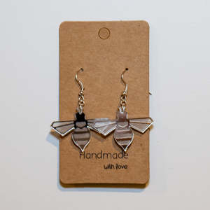 Silver Bee Earrings
