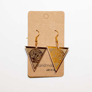 Giftsforher: Golden Triangle Drop Earrings