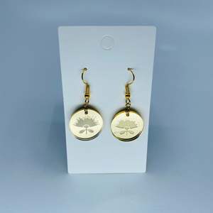 Giftsforher: Gold Pohutukawa Drop Earrings