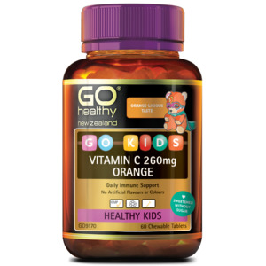 Go Healthy: GO Kids Vitaminc C 60 Chewables - Orange