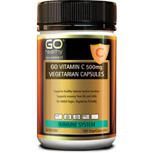 Go Healthy: GO Vitamin C 500mg Vegetarian Capsules 100 VegeCapsules