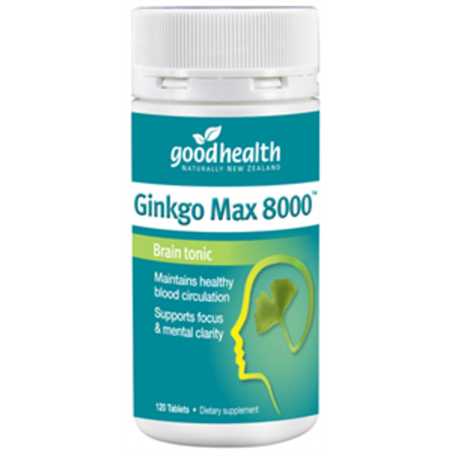 Good Health: Good Health Ginkgo Max 8000 120 Tablets