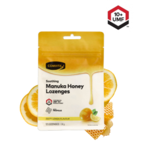 Comvita Manuka Honey Lozenge Lemon & Honey 12