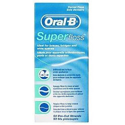 Denture Care: ORAL B Super Floss 50 Pre-Cut Strands