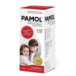 Pamol: PAMOL All Ages 250mg/5ml Strawberry Colour Free 200ml