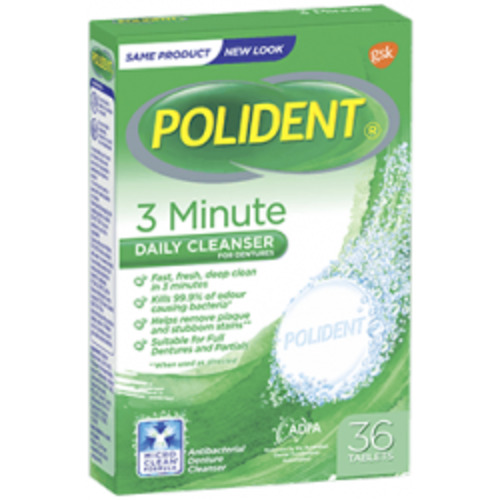 Clearance: Polident 3 Minute Tablets - 36 pack