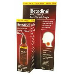 Mouth Throat Treatments: BETADINE Sore Throat Gargle 40ml