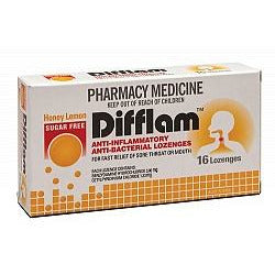 DIFFLAM Lozenges Lemon/Honey 16 Pack