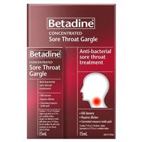 Mouth Throat Treatments: BETADINE Sore Throat Gargle 15ml