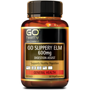 Digestive Health: GO Slippery Elm 600mg 60 Capsules