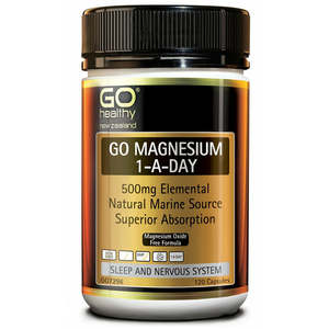 Muscle Pain Cramp: GO Magnesium 1-A-Day 500mg 120caps