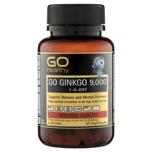 Brain Circulation: GO Ginkgo 9000+ 60 Capsules