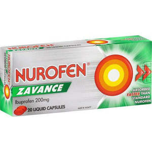 Products: NUROFEN ZAVANCE Liquid Capules 20s