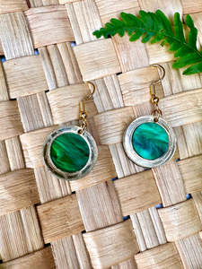 Trouble Makers: Trouble Maker Roto Malachite Earrings