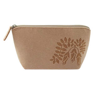 Cosmetic Bag Felt NZ Kowhai Tan 22cm