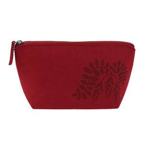 Cosmetic Bag Felt NZ Kowhai Maroon 22cm