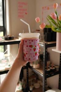 Strawberries & Bows Coffee Coozie