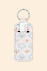 Jewellery Accessories: Lacy Strawberry Garden - Lip Balm Holder Keychain