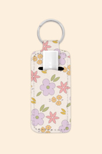Florals - Lip Balm Holder Keychain
