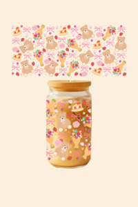 Glass Tumblers: Cutie Bears Glass Tumbler