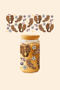 Glass Tumblers: Otters Glass Tumbler