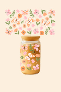 Butterfly Farm Glass Tumbler