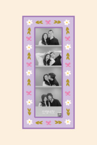 Purple Leaves Magnetic Photostrip Frame