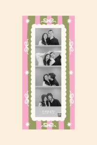 Under 20: Green Stripes Magnetic Photostrip Frame