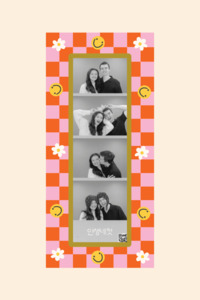 Orange Smiley Magnetic Photostrip Frame