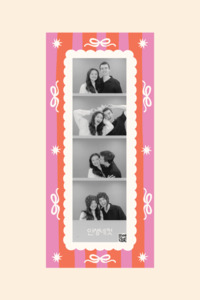 Pink Stripes Magnetic Photostrip Frame