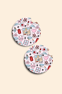 Car Accessories: SC Man's Best Friend Car Coasters - 2 Pack