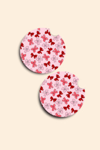 Bow Party Car Coasters - 2 Pack
