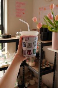 Iced Coffee Coozies: Era Stamps Coffee Coozie