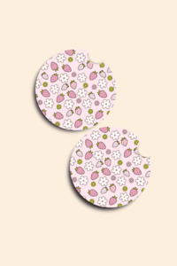 Strawberry Fields Car Coasters - 2 Pack