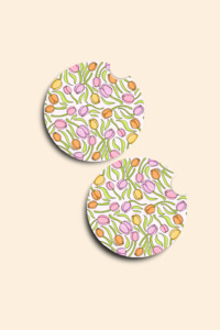 Car Coasters: Tulip Fields Car Coasters - 2 Pack