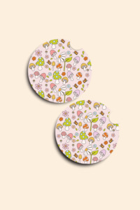 Car Coasters: Mushies Car Coasters - 2 Pack