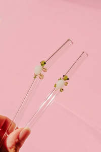 Glass Straws: Turtle Glass Straw
