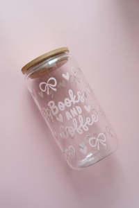 Sale: Books & Coffee Glass Tumbler (SECONDS)