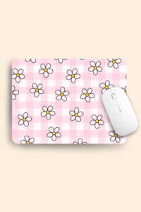 Mousepads: Gingham Floral Mousepad