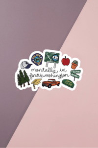 Bookish Stickers: Mentally In Forks Washington Sticker