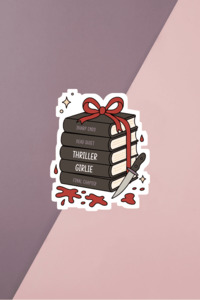 Thriller Girlie Book Stack Sticker
