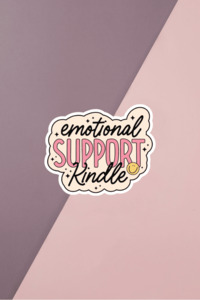 Bookish Stickers: Emotional Support Kindle Sticker