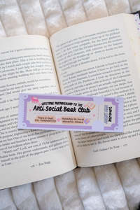 Anti Social Book Club Bookmark