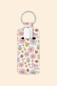 Cottage Bloom - Lip Balm Holder Keychain