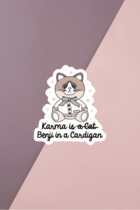 For The Swifties: Benji In A Cardigan Sticker