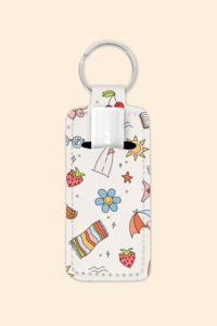 Summer Fun - Lip Balm Holder Keychain