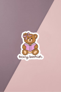 Beary Bookish Sticker