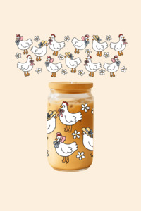Products: Chickens Glass Tumbler