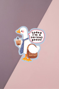 Under 10: Serious Goose Sticker