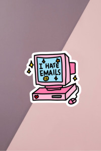 I Hate Emails Sticker